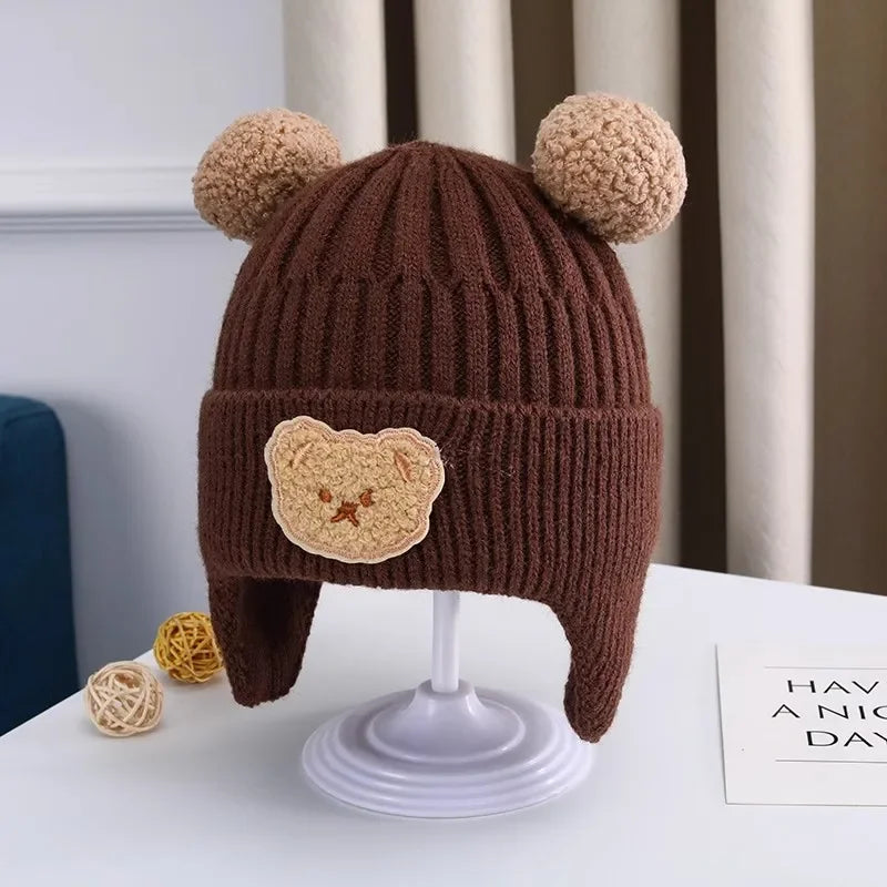 Baby Winter Hat - Bear Ear Wool
