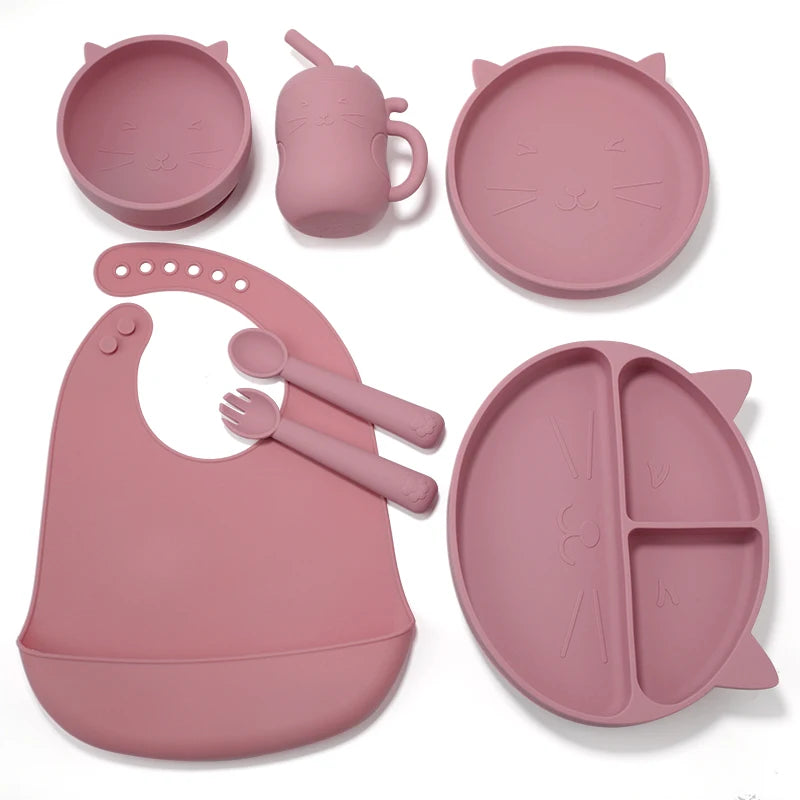 7pc Baby Silicone Feeding Set