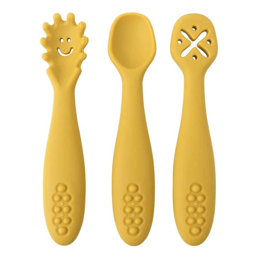Baby Silicone Utensils - 3 Piece