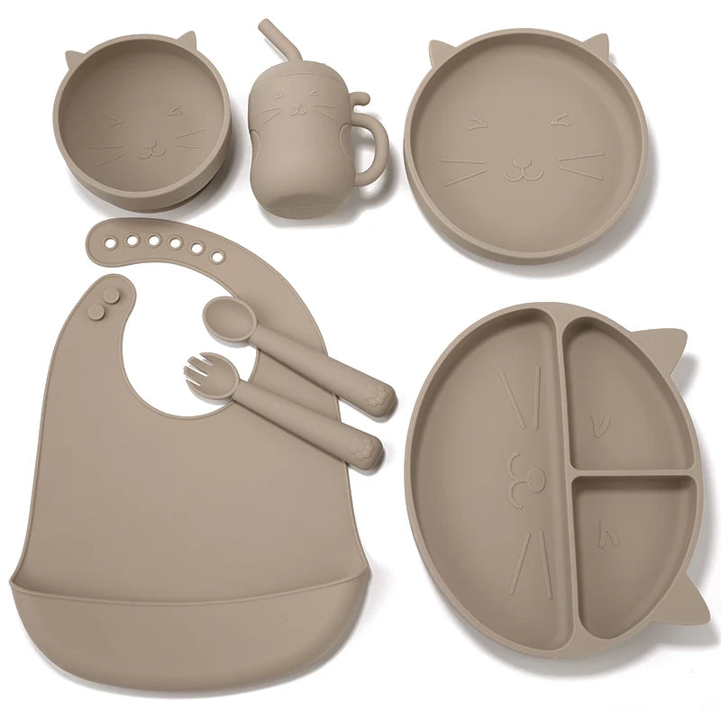 7pc Baby Silicone Feeding Set