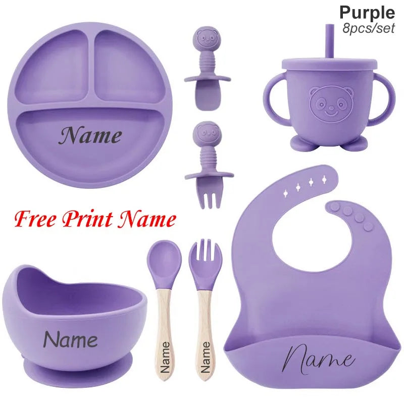 Personalized Baby Feeding Set - 8 Pieces