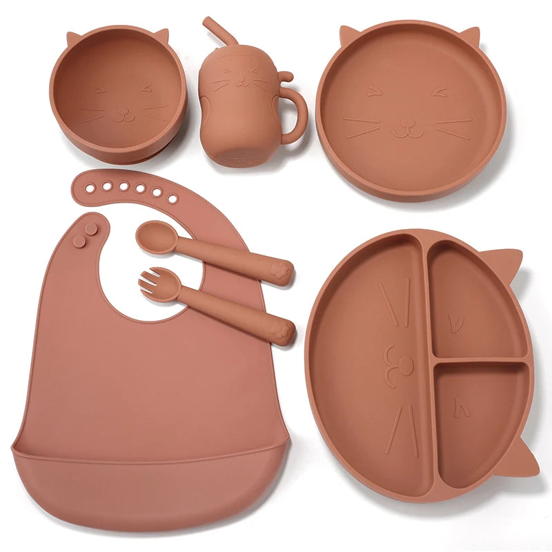 7pc Baby Silicone Feeding Set
