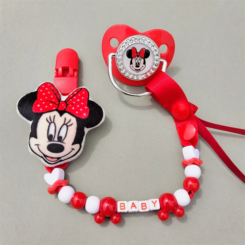 [0-9M Newborns Boots ] Minnie Mouse Winter Plush Thick Boot for Girl Red Matching Dolls Set Princess Dress Up Photography Props