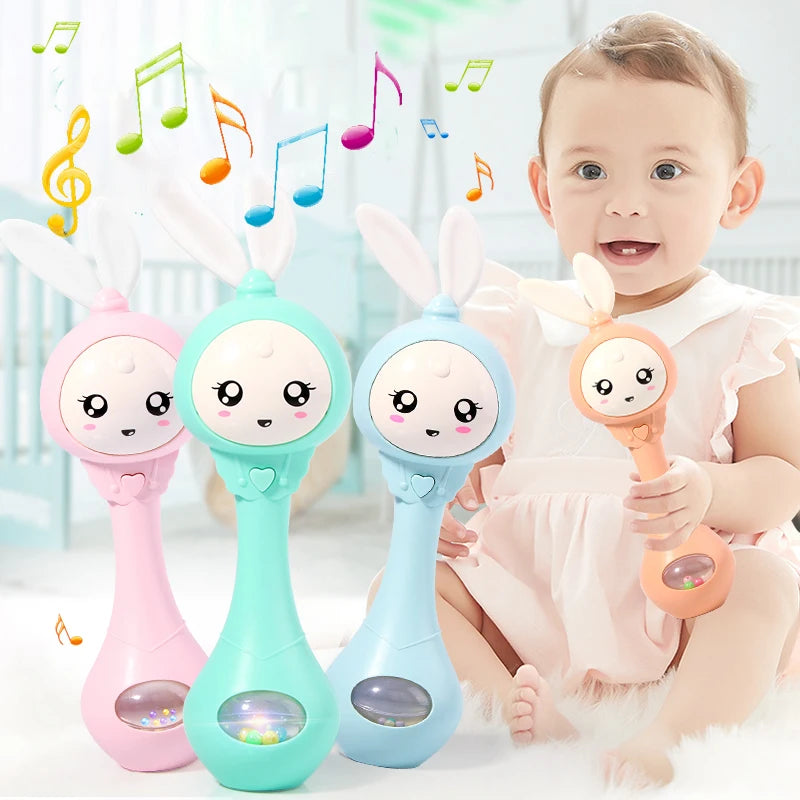 Educational Music and Shine Rattle Toys Rabbit Intelligent Baby Rattles