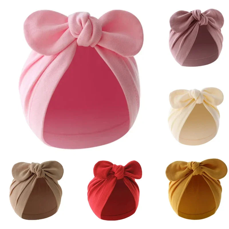 Beanie Hat with Bow - Cotton