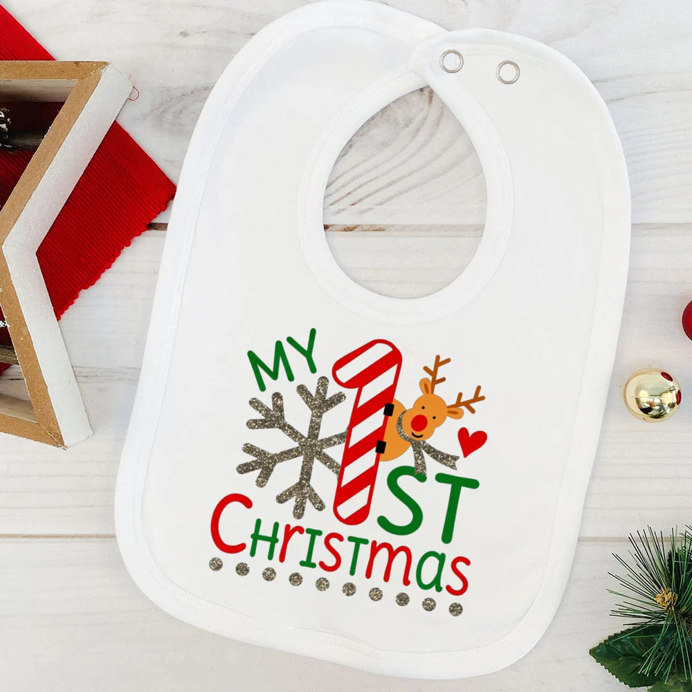 My First Christmas Baby Bib