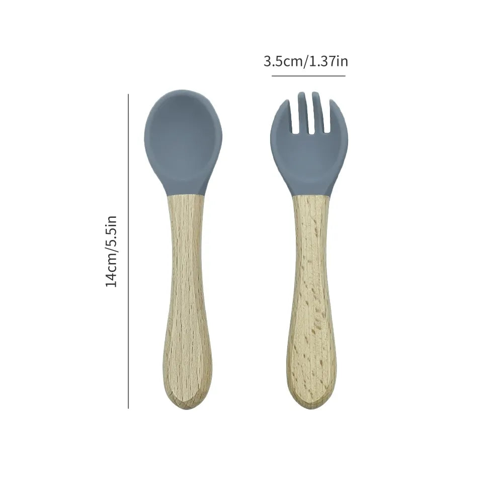 Baby Silicone Spoon & Fork Set