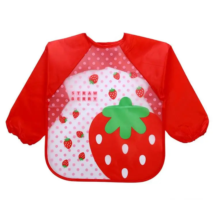 Cartoon Baby Long Sleeve Apron Waterproof Toddler Feeding Bibs
