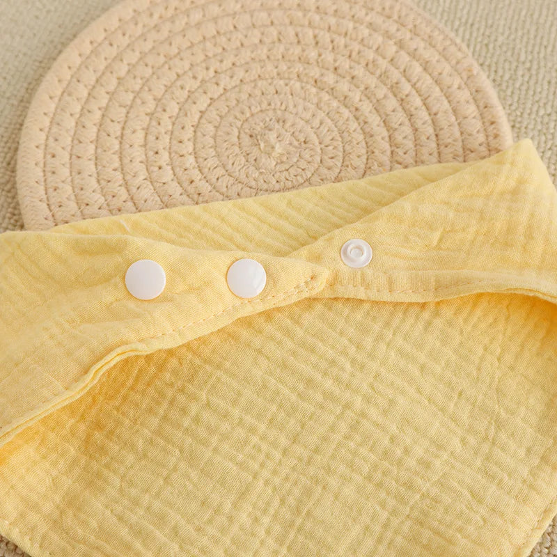 Cotton Muslin Baby Bibs Solid Color Soft Burp Cloth