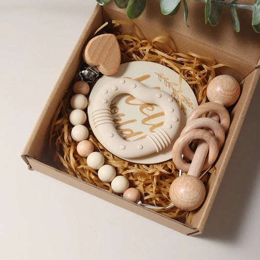 Baby Rattle Teether Heart Set