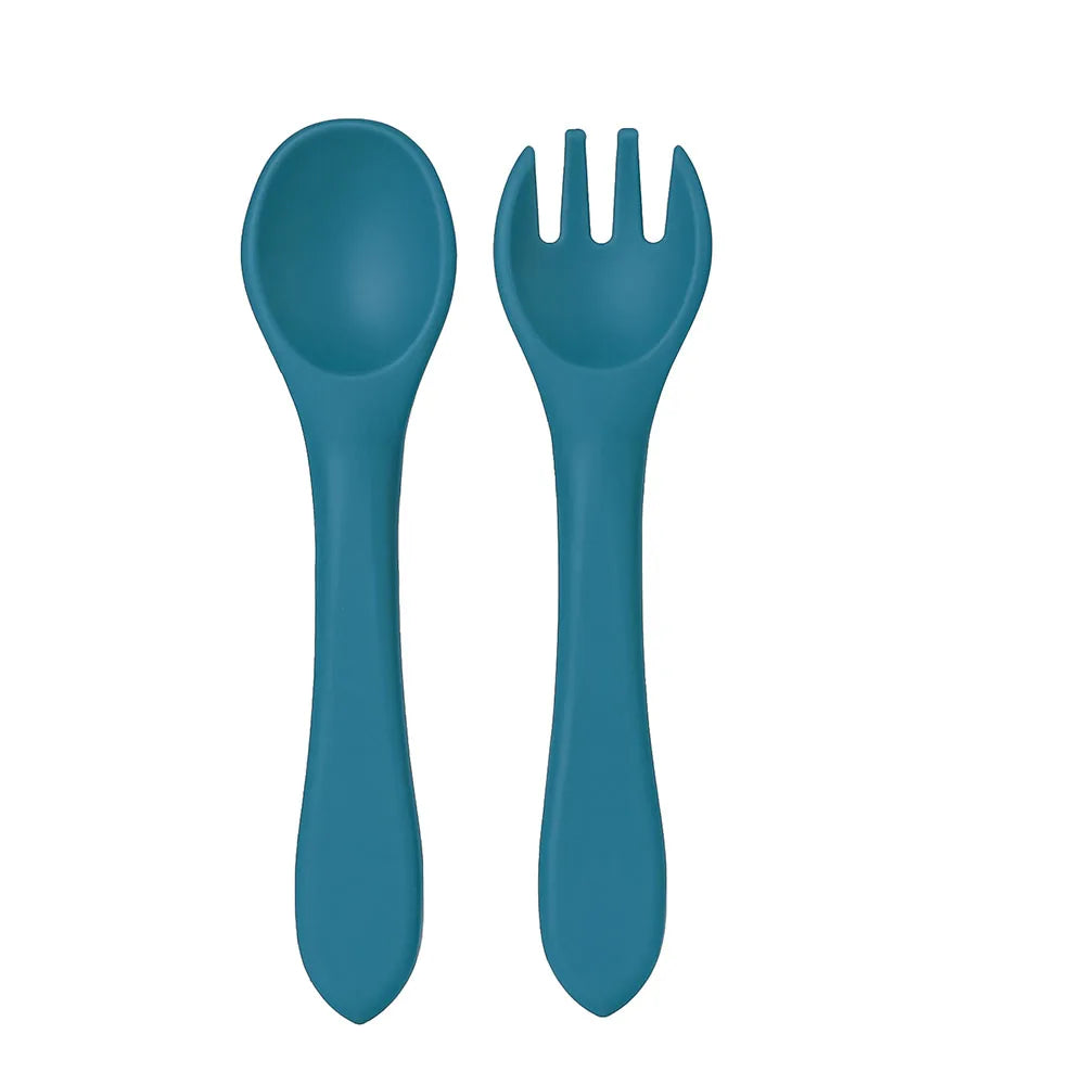 Baby Silicone Fork & Spoon Set