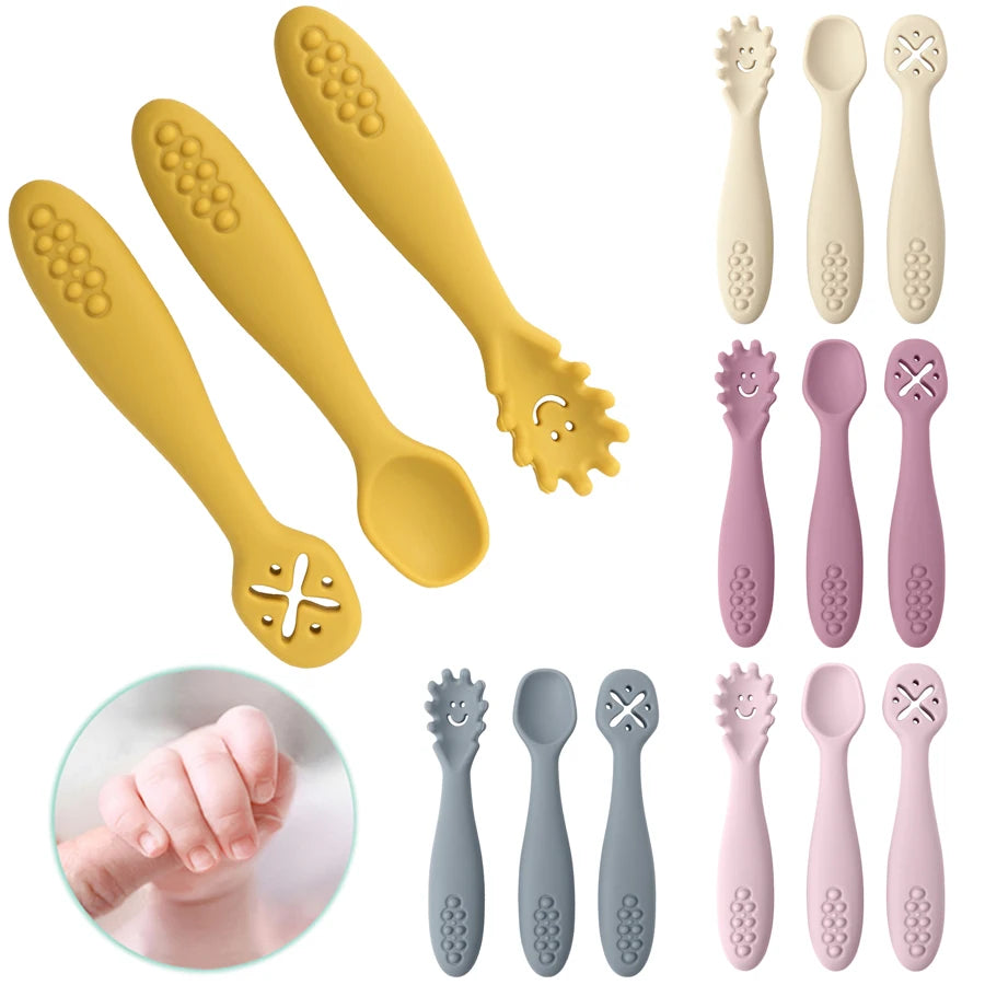 Baby Silicone Utensils - 3 Piece
