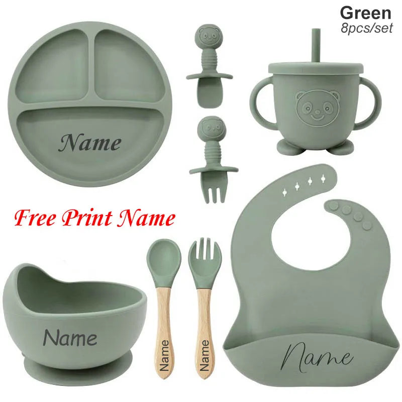 Personalized Baby Feeding Set - 8 Pieces