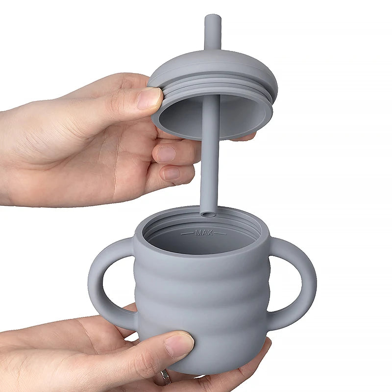 Baby Silicone Straw Cup