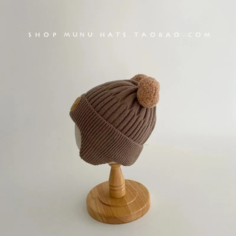 Baby Winter Hat - Bear Ear Wool
