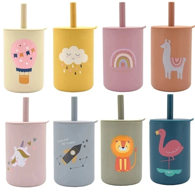 Baby Cartoon Straw Cup
