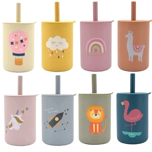 Baby Cartoon Straw Cup