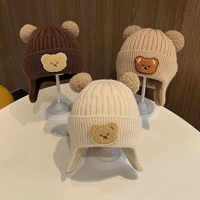 Baby Winter Hat - Bear Ear Wool