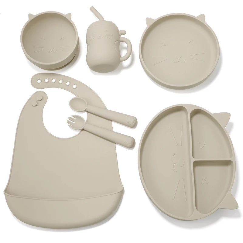 7pc Baby Silicone Feeding Set