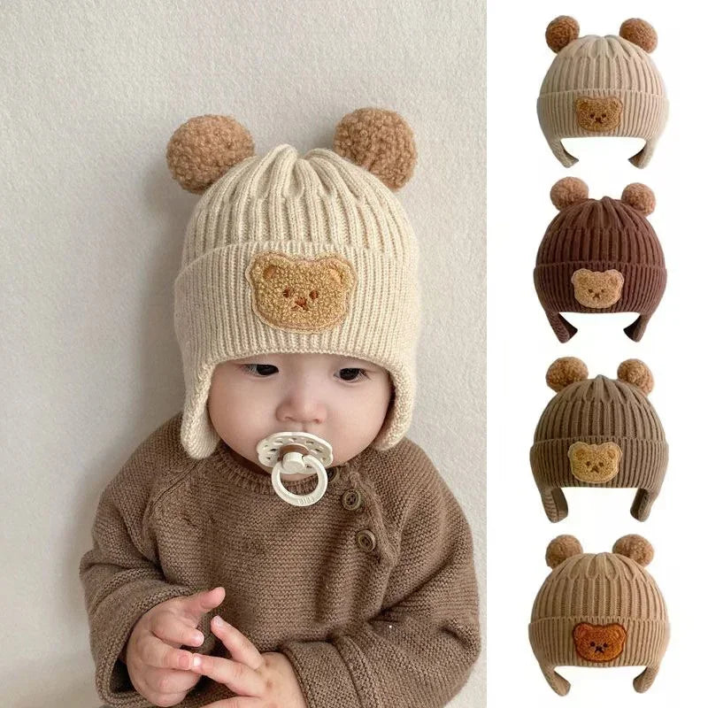 Baby Winter Hat - Bear Ear Wool