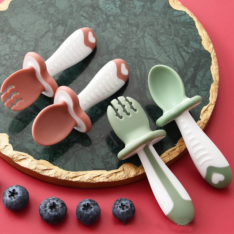Baby Silicone Spoon & Fork Set