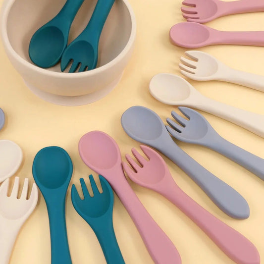 Baby Silicone Fork & Spoon Set