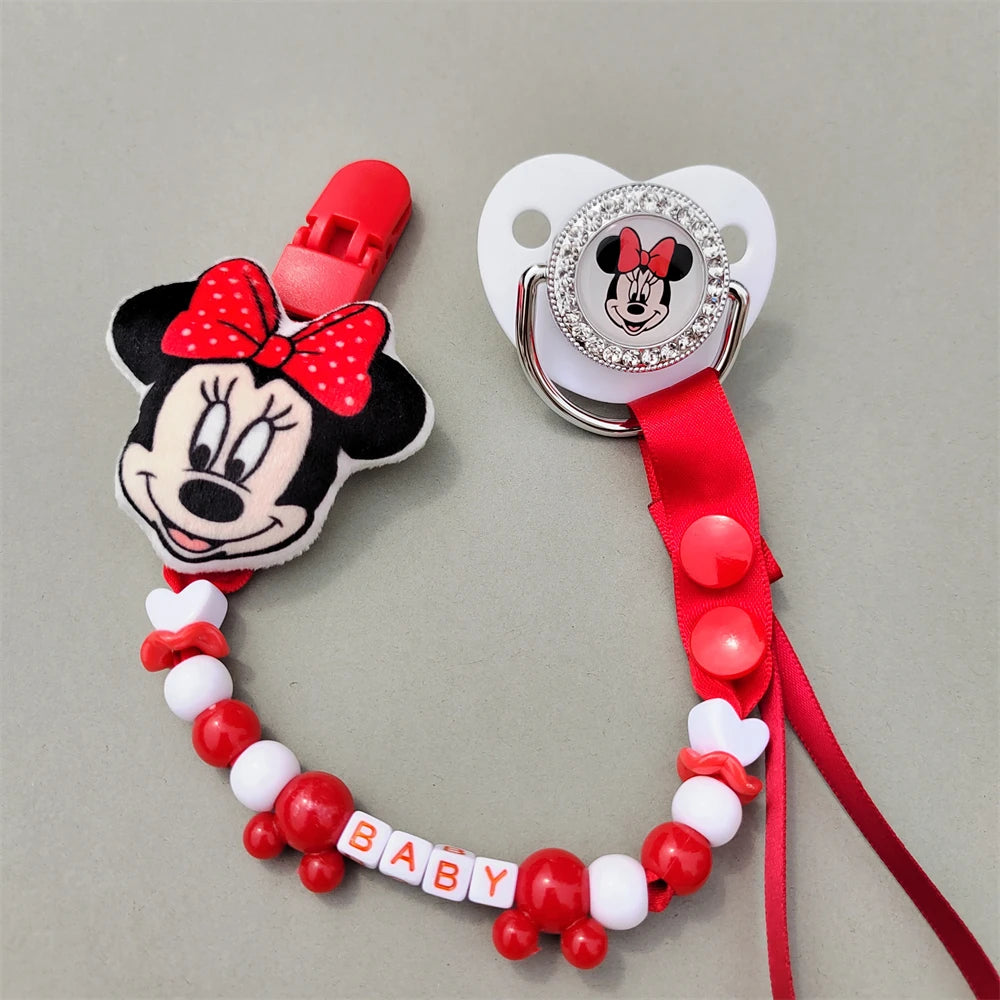 [0-9M Newborns Boots ] Minnie Mouse Winter Plush Thick Boot for Girl Red Matching Dolls Set Princess Dress Up Photography Props