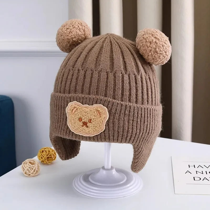 Baby Winter Hat - Bear Ear Wool