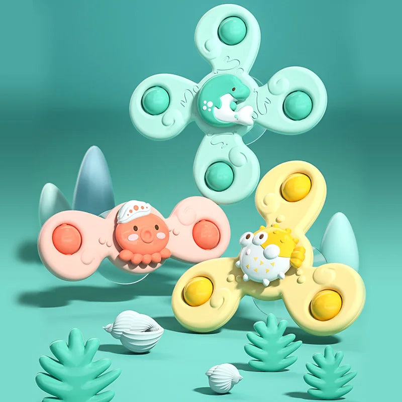 3pcs Baby Cartoon Fidget Spinner Toys Colorful Insect