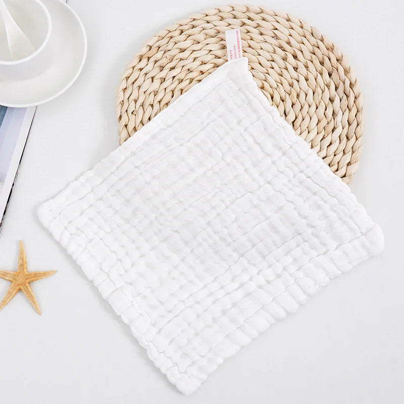 30x30cm Baby Solid Color Soft Pure Cotton Burp Cloths