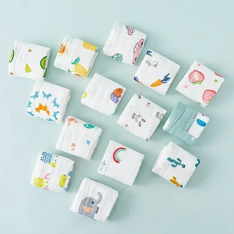 5pcs Baby Feeding Face Washcloth Wipe Burp Cloth