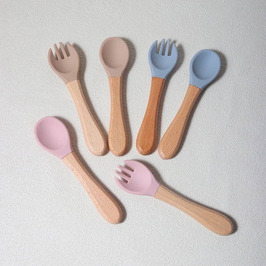 Baby Silicone Spoon & Fork Set
