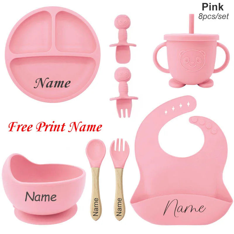 Personalized Baby Feeding Set - 8 Pieces