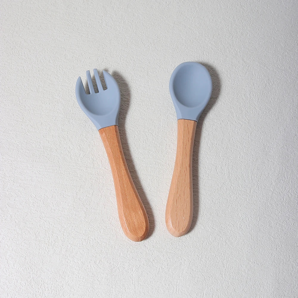 Baby Silicone Spoon & Fork Set