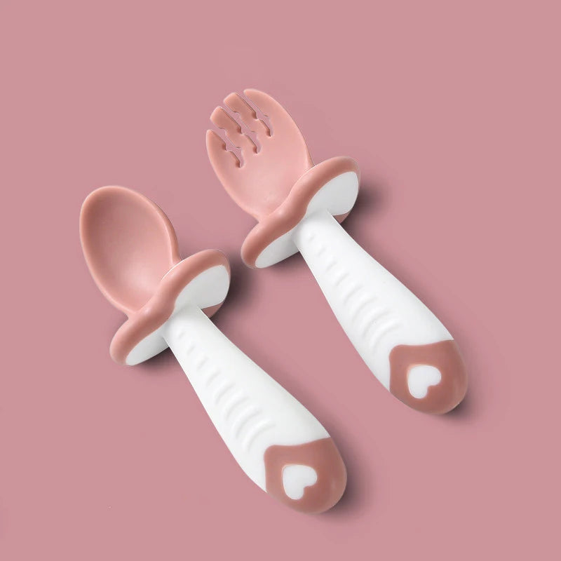 Baby Silicone Spoon & Fork Set