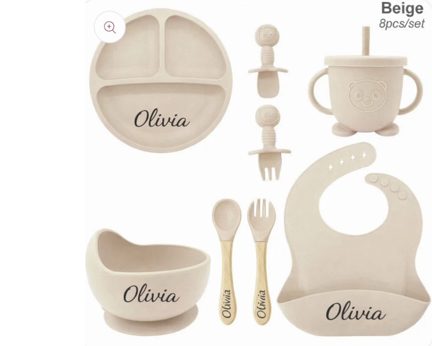 Personalized Baby Feeding Set - 8 Pieces