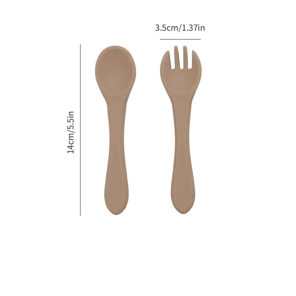 Baby Silicone Spoon & Fork Set