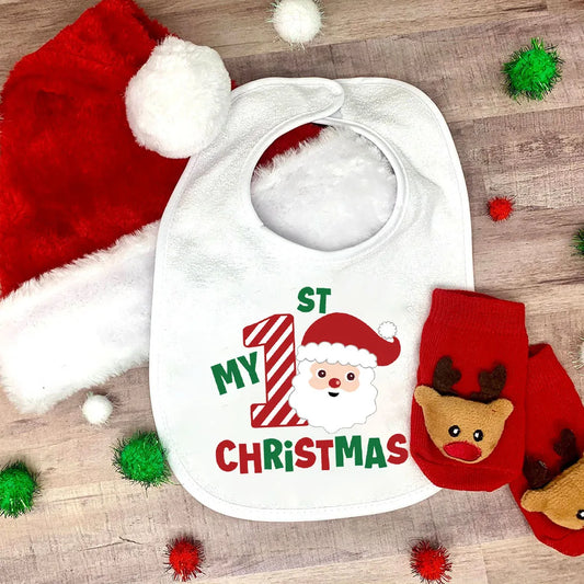 My First Christmas Baby Bib