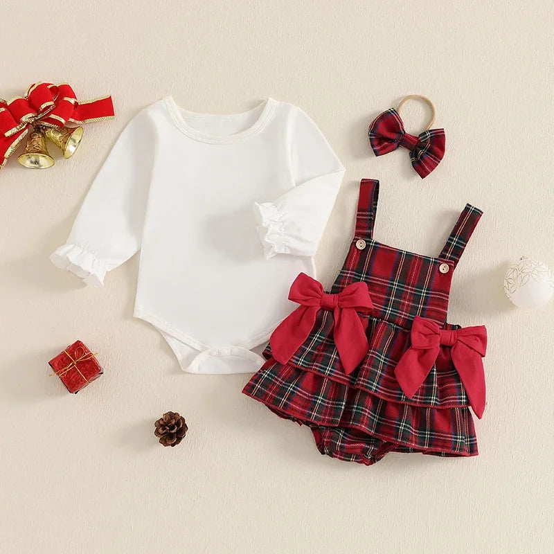 Baby Girls 3Pcs Christmas Outfit