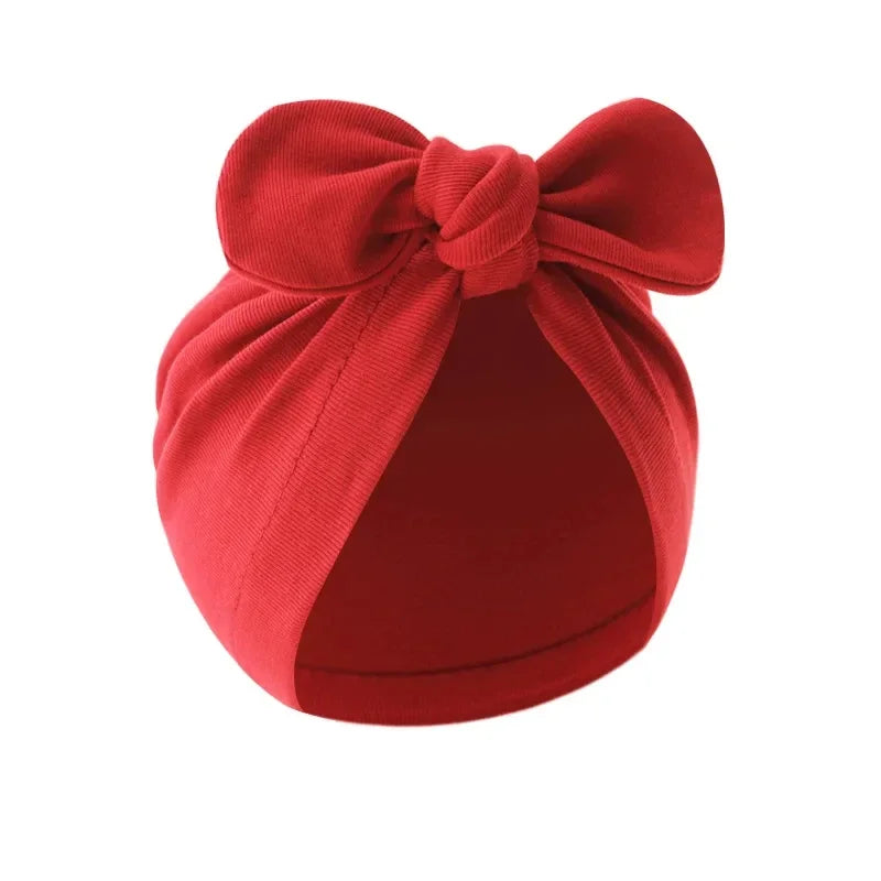 Beanie Hat with Bow - Cotton