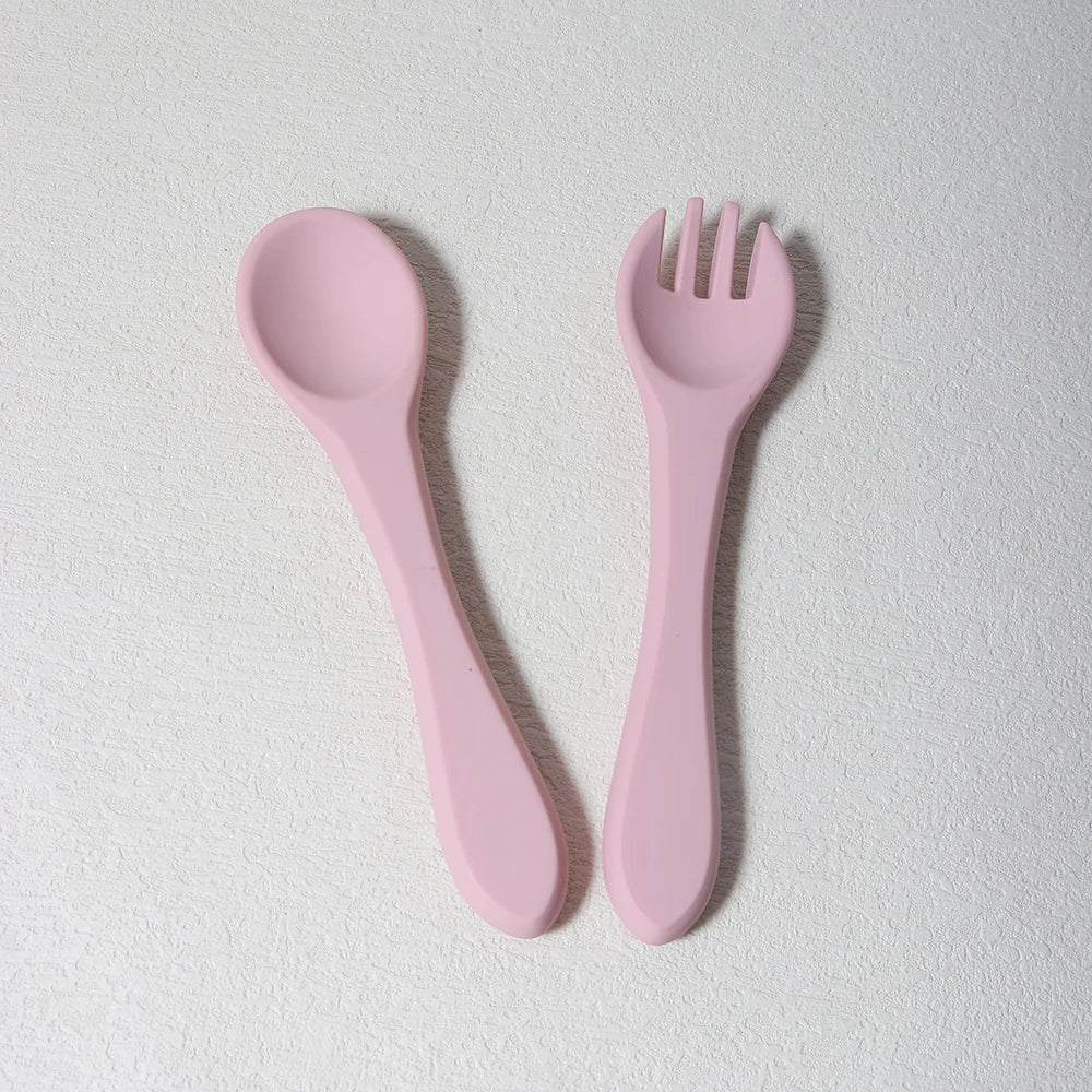 Baby Silicone Spoon & Fork Set
