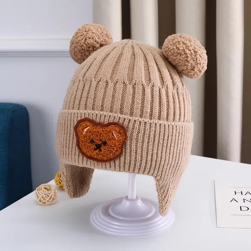 Baby Winter Hat - Bear Ear Wool