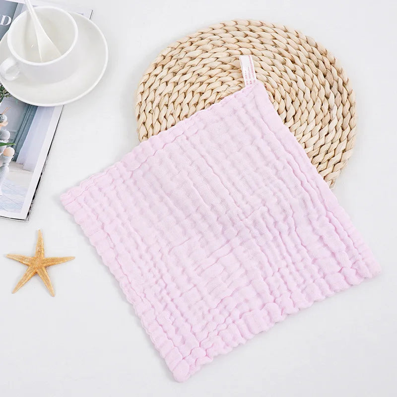 30x30cm Baby Solid Color Soft Pure Cotton Burp Cloths