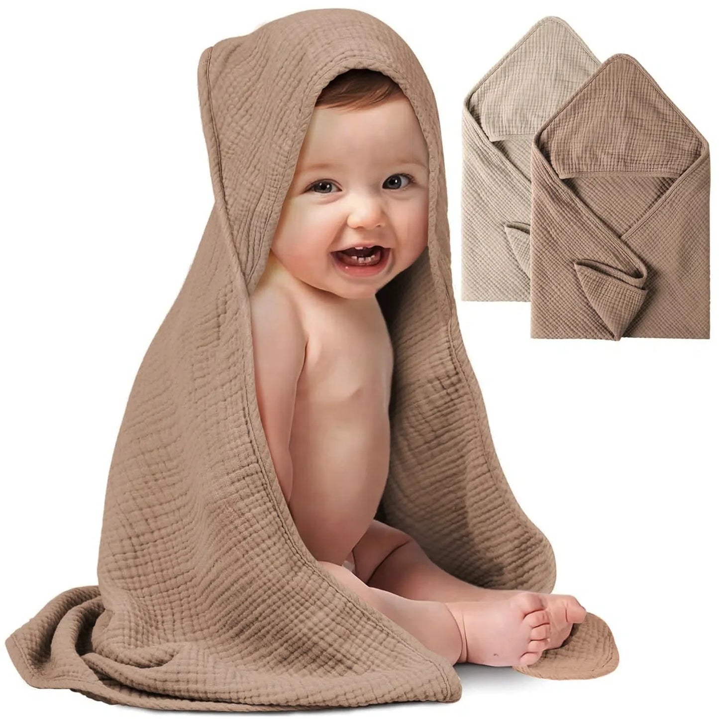 Cotton Muslin Hooded Baby Towel