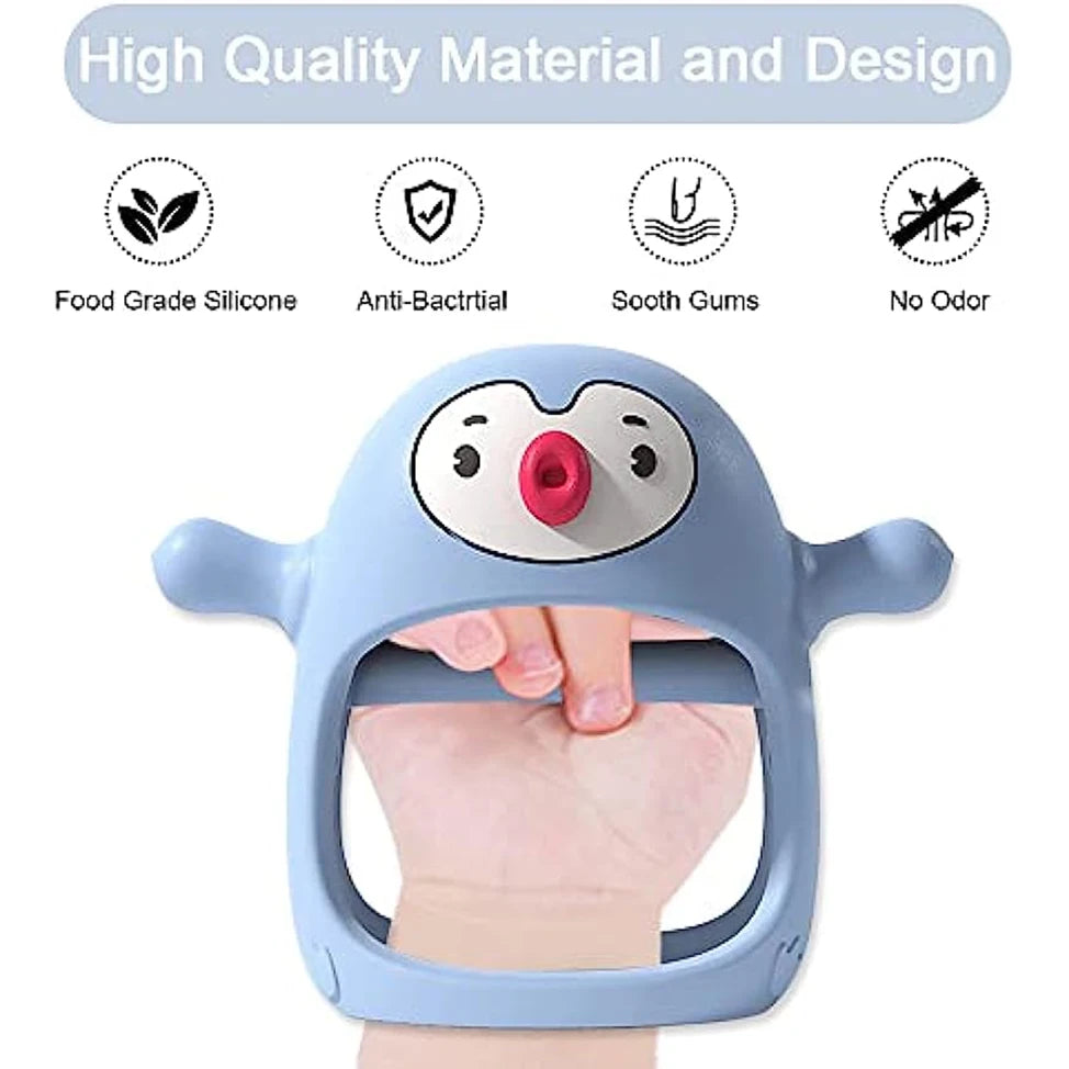 Never Drop Silicone Teething Toys for Babies,Infant Hand Teether