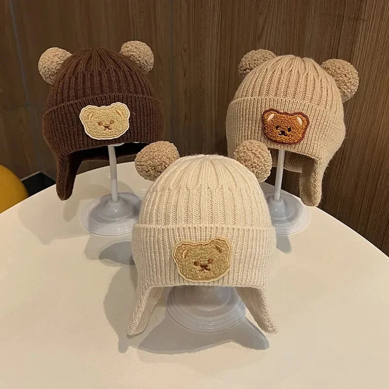 Baby Winter Hat - Bear Ear Wool