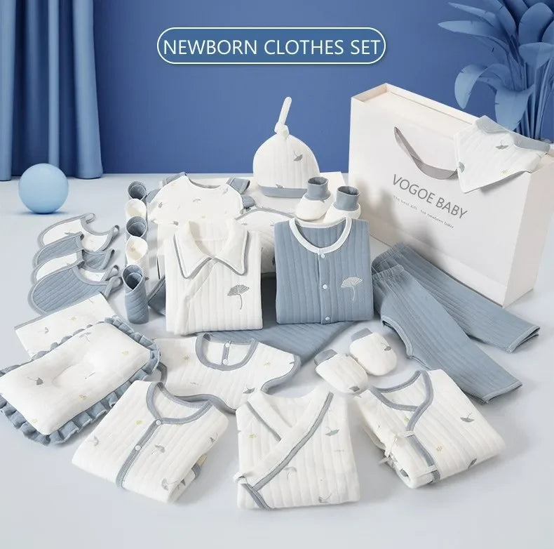 28-Piece Newborn Baby Clothes Set - Organic Cotton