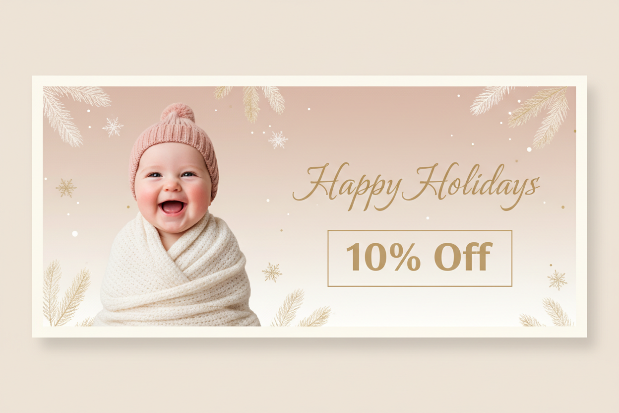 Happy Holidays Baby Banner